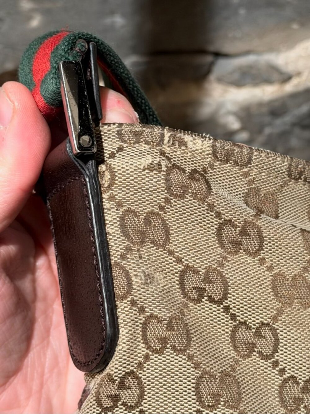 Gucci Beige GG Canvas Sherry Line Messenger Bag - Picture 10 of 15